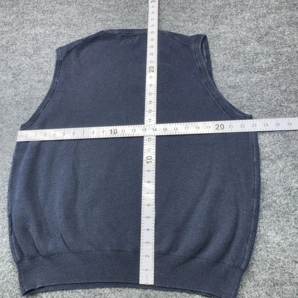 Polo Ralph Lauren Sweater Vest Mens XXL Blue Pima Cotton V-Neck Pony Logo Preppy
